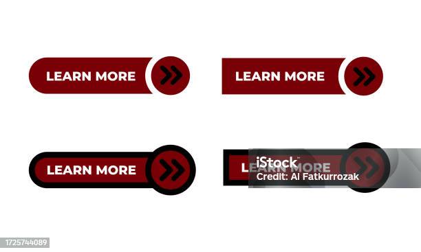 Learn More Button Patterns Learn More Button Stock Illustration - Download Image Now ...