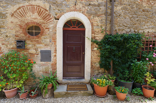 Brolio, Italy - July 1, 2023: Brolio, historic village in Chianti region, Siena province, Tuscany, Italy