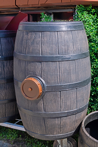 Wine casks in a winery