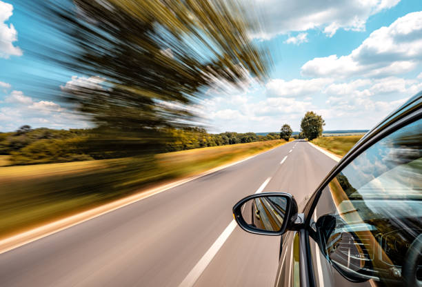istock A car is driving on the highway, the environment is blurred 1725844382