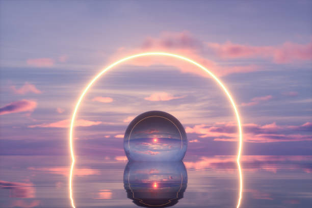 istock Surreal landscape for innovation and technology, conceptual futuristic abstract background 1725875815