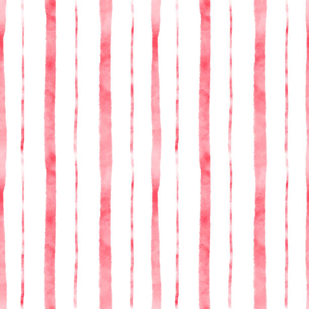 bonbonstreifen in aquarell - red backgrounds watercolor painting striped stock-grafiken, -clipart, -cartoons und -symbole