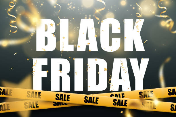 istock Vector illustration of black friday sale banner on red background. 1725903662