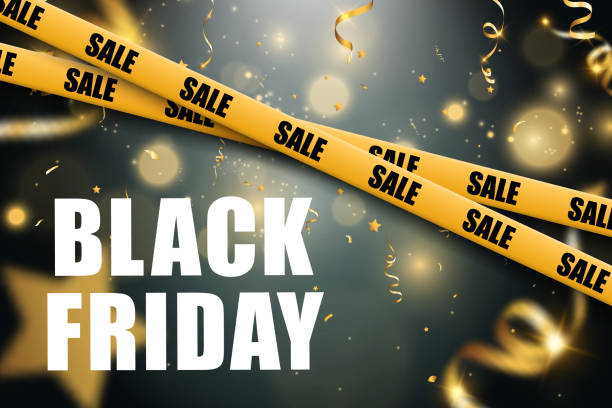 istock Vector illustration of black friday sale banner on red background. 1725904242