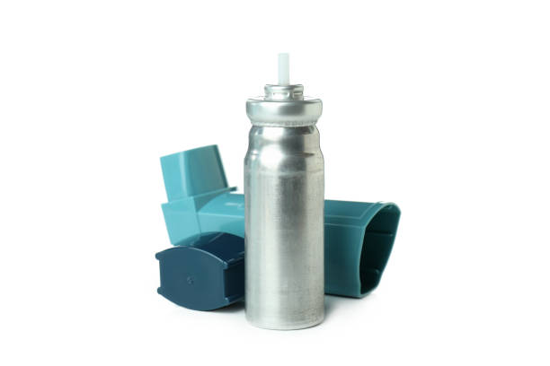 istock Blue asthma inhaler isolated on white background 1725906606