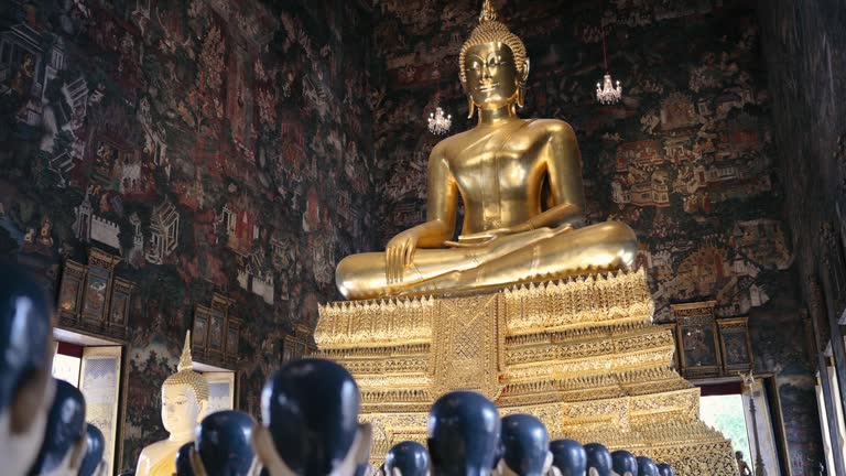 Inside of Wat Suthat Thepwararam is a Buddhist temple in Bangkok, Thailand