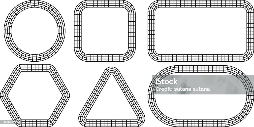 Grid Line For Frame Grid Frame Set Stock Illustration - Download Image Now - Abstract, Art ...