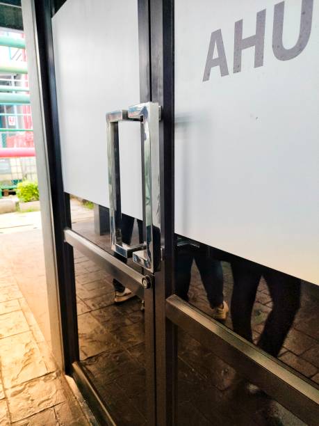 istock Door handles, large doors, glass doors, 1725930726