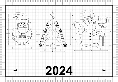 New Year Symbols - Blueprint