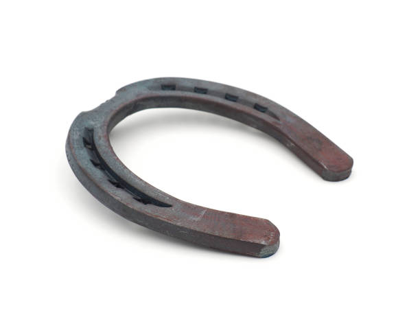 istock Lucky metal horseshoe isolated on white background 1725990090