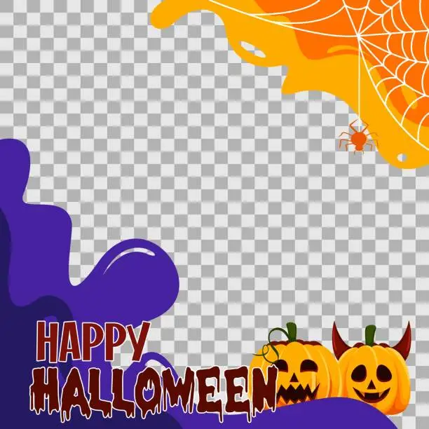 Vector illustration of Halloween theme twibon