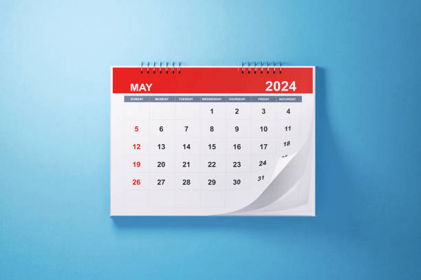 istock 2024 May Calendar on Blue Background 1726050484