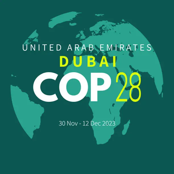 Vector illustration of COP28 UAE. United Nations climate change conference