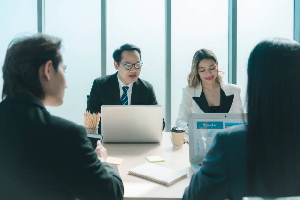 istock Visualize corporate progress through strategic planning at an organizational seminar. 1726066532