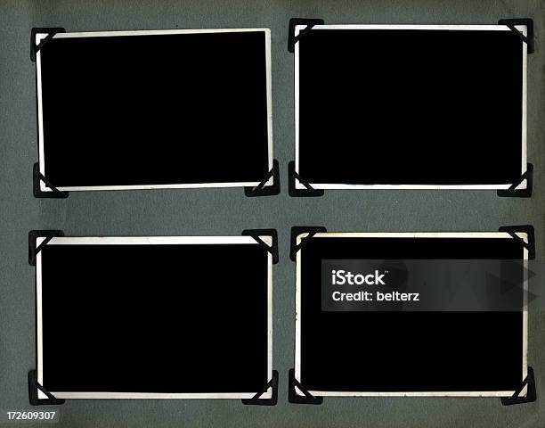 Photo Album Page Stock Photo - Download Image Now - Four Objects, Photo Corner, Picture Frame