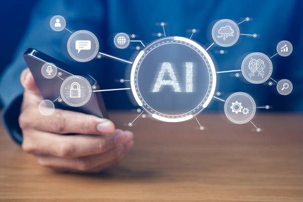 istock Digital communication,Chat bot,Futuristic amd innovation.Businessman using mobile phone with AI robotic technology icons screen. 1726100669