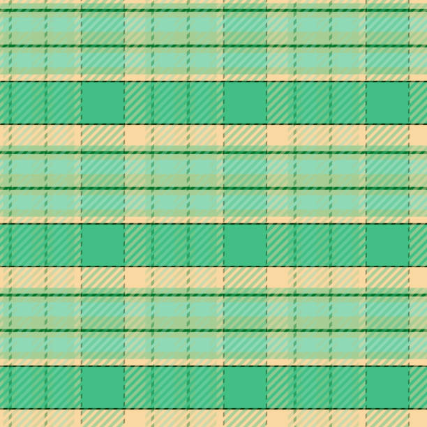 istock Seamless pattern in green colors plaid yellow background tartan 1726110959