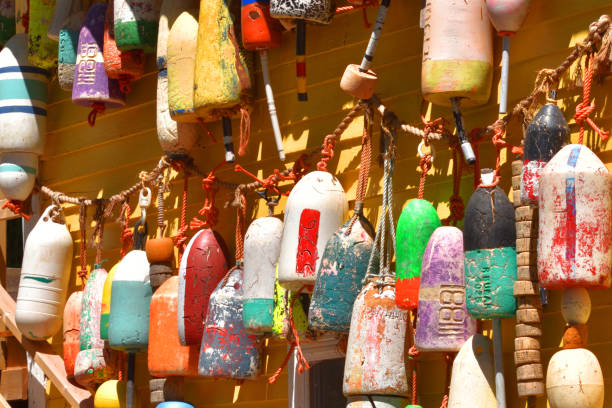 istock Colorful Buoys on a Wall Close Up 1726118962