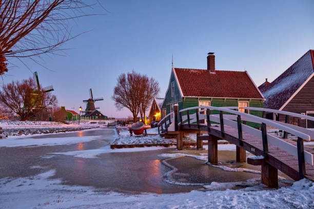istock Zaanse Schans the historical village during winter, Netherlands 1726120556