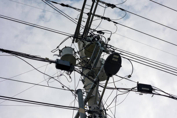 istock A telephone pole with complicated electrical wires 1726159971
