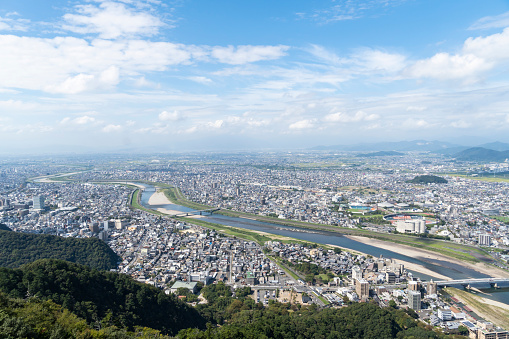 A view of Gifu city in Japan