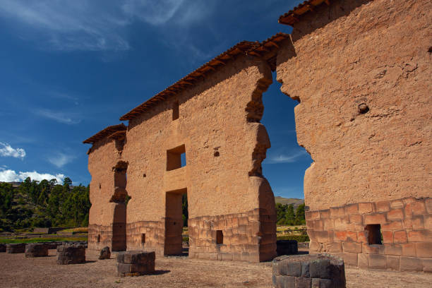 istock Raqchi, Inca archaeological site in Cusco, Peru (Ruin of Temple of Wiracocha) at Chacha,South America 1726181176