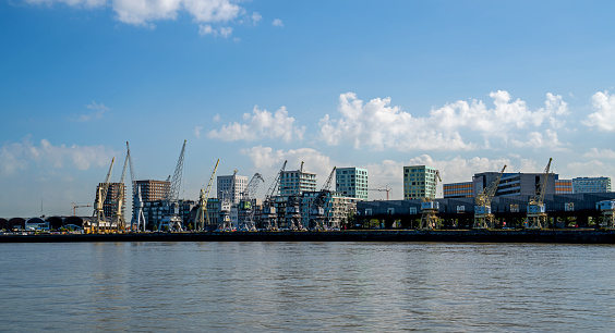 Scenery at the port of Antwerp, Belgium
