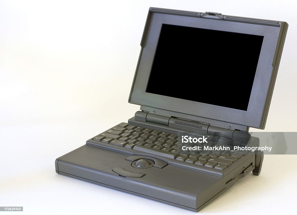 Laptop retrô - Foto de stock de Computador royalty-free