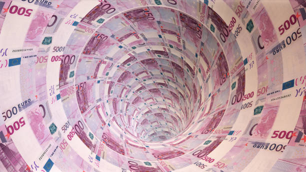 istock Flying forward in a 500 Euro closed tunnel 1726242448