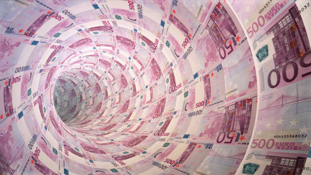 istock Flying forward in a 500 Euro closed tunnel 1726242472