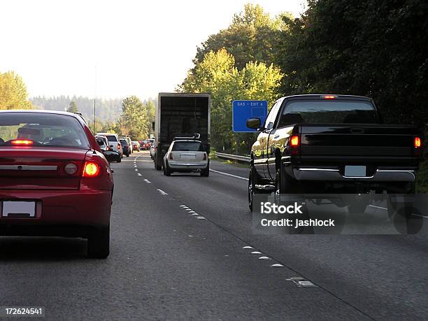 Trânsito Luzes De Travagem - Fotografias de stock e mais imagens de Estrada principal - Estrada principal, Tráfego, Engarrafamento