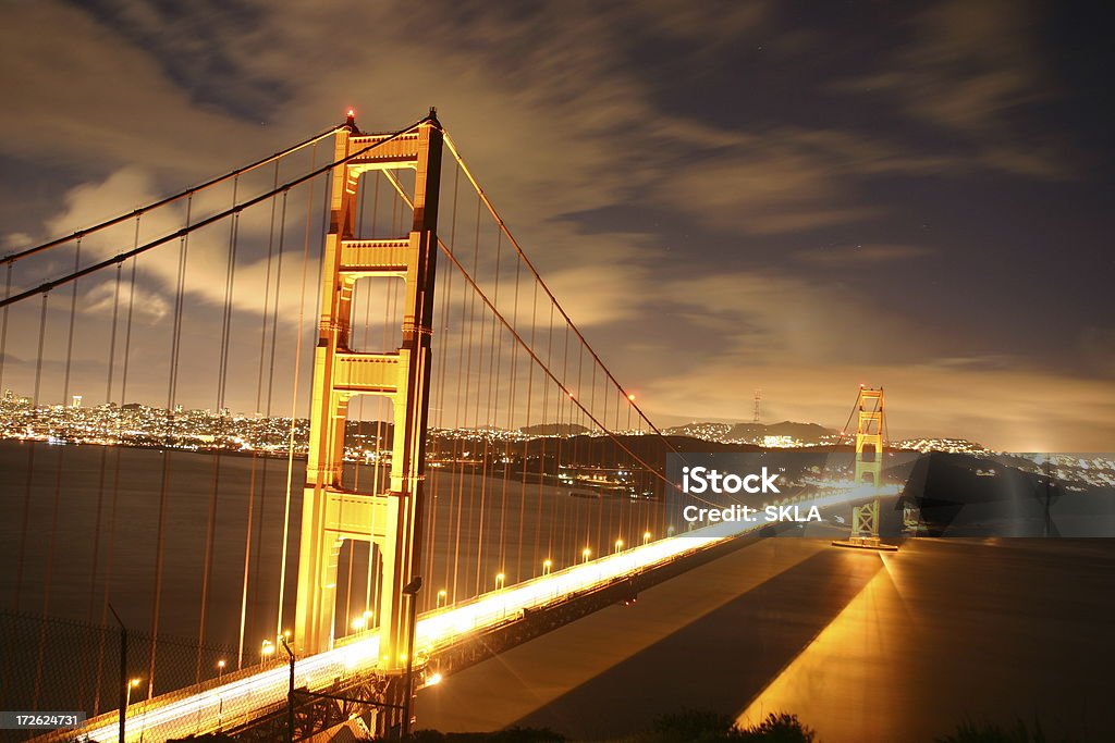 Vista panorámica del puente Golden Gate, San Francisco, Estados Unidos) en amanecer - Foto de stock de Agua libre de derechos