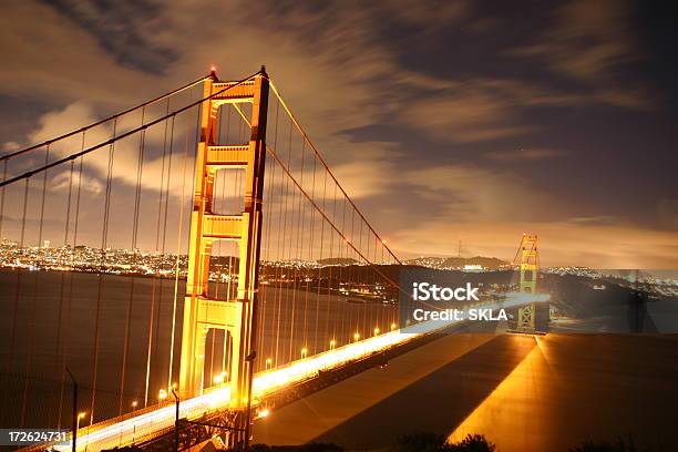 Vista Panorámica Del Puente Golden Gate San Francisco Estados Unidos En Amanecer Foto de stock y más banco de imágenes de Agua