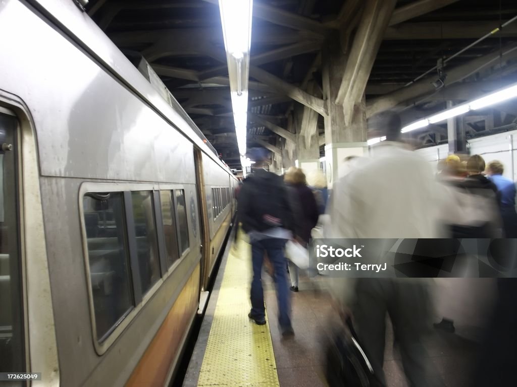 Going to Work Train at Grand Central Station New York City Subway Stock Photo