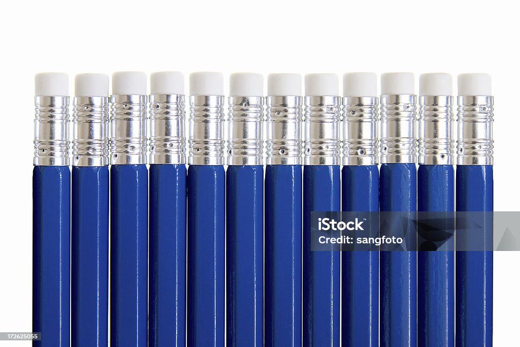 Blue ołówki - Zbiór zdjęć royalty-free (Białe tło)