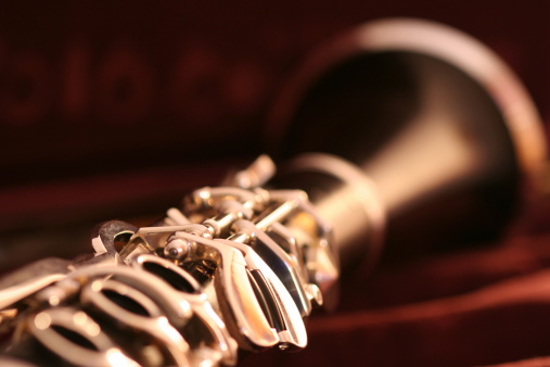 Brand new Clarinet lying across its case. Related images: