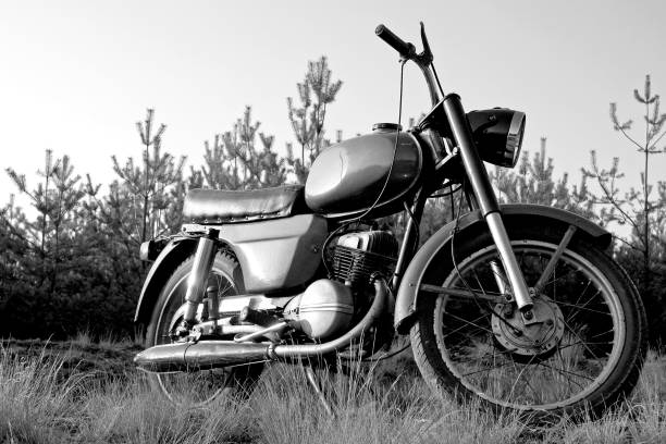 istock Old Motorbike (B&W) 172625313