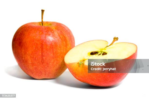 레드 Fortune 사과나무 반 사과에 대한 스톡 사진 및 기타 이미지 - 사과, 건강한 식생활, 과일