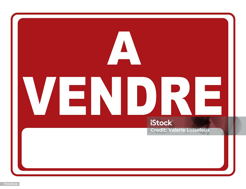 Per la vendita in francese - Foto stock royalty-free di Cartello di agenzia immobiliare