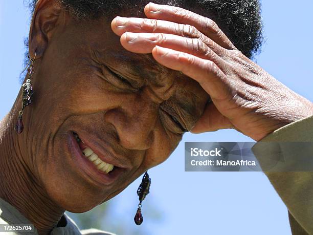Lady In Despair Four Stock Photo - Download Image Now - African Ethnicity, Senior Adult, Sadness