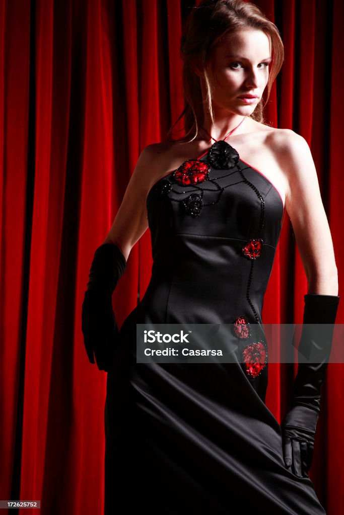 Lady in black Autumn portrait series Dress Stock Photo