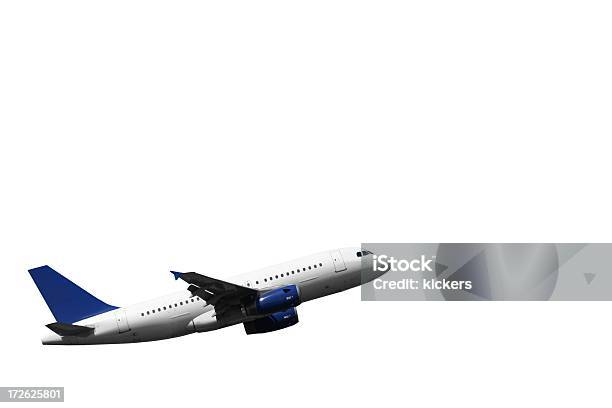 Climbing Airplane Isolated Stock Photo - Download Image Now - Airplane, Cut Out, White Background