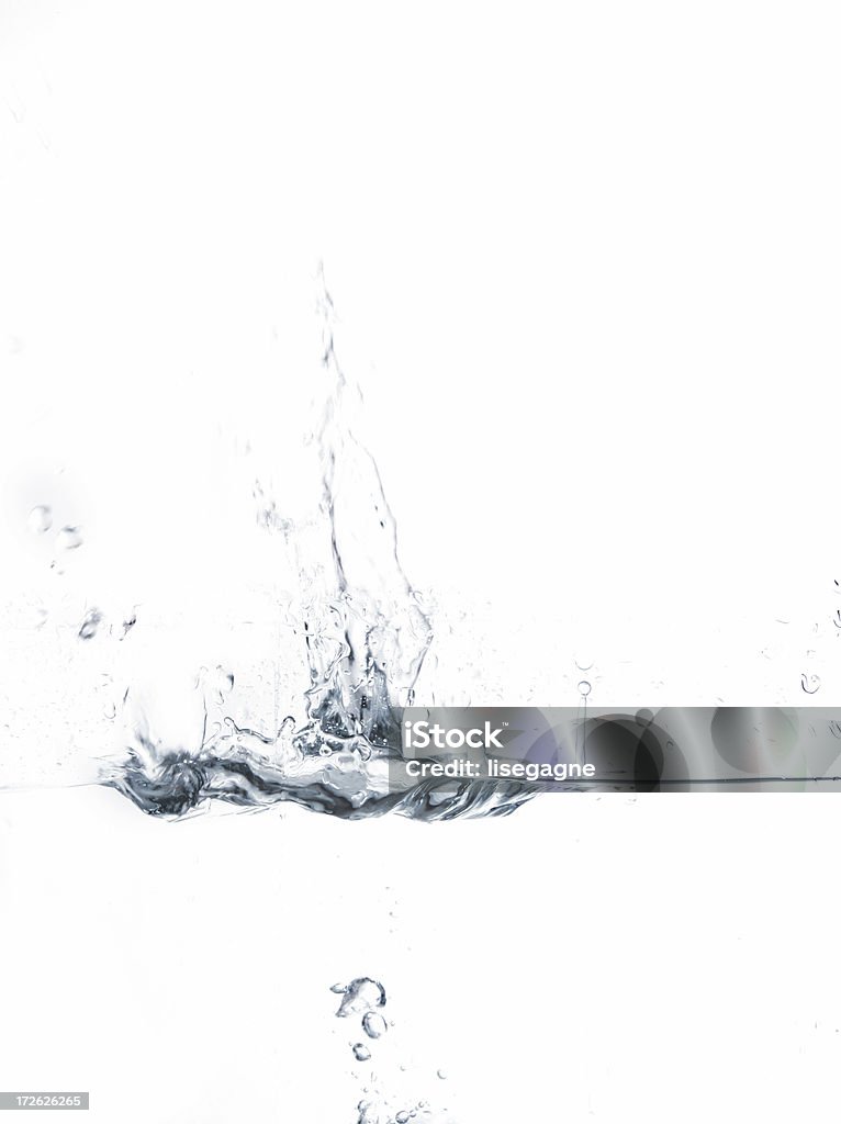 Water Splash Water splash on white. Backgrounds Stock Photo