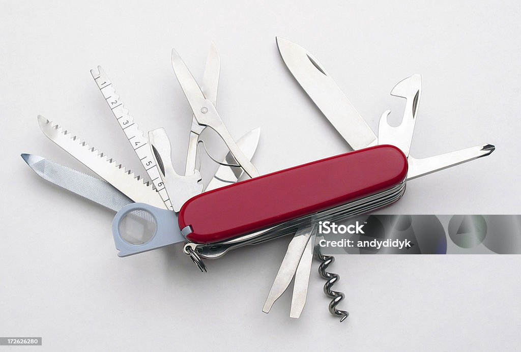 Нож, откройте вид сбоку - Стоковые фото Перочинный нож роялти-фри