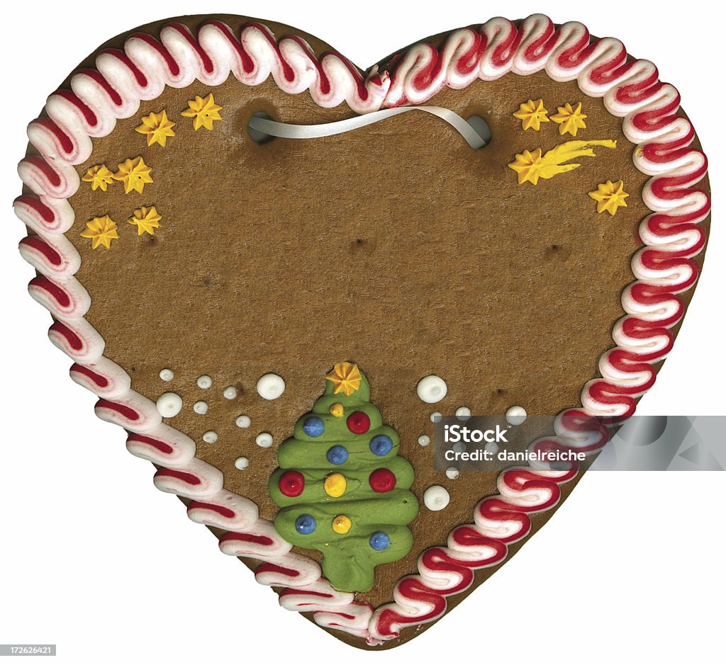 lebkuchen coração de Natal de pão de mel - Foto de stock de Natal royalty-free