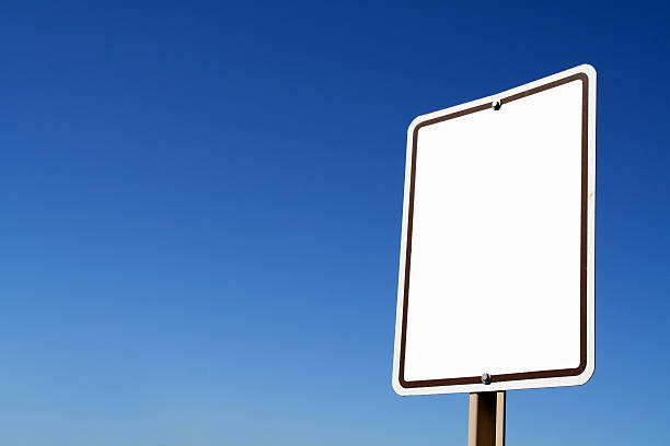 istock Blank Sign against the Clear Blue Sky 172626580