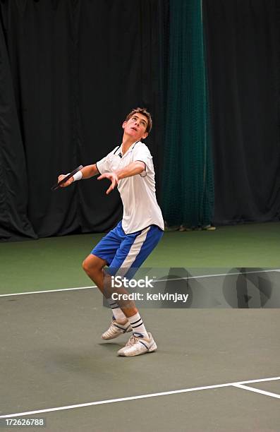 Indoor Tennis Match Stock Photo - Download Image Now - Lob - Sports Activity, Tennis, Active Lifestyle