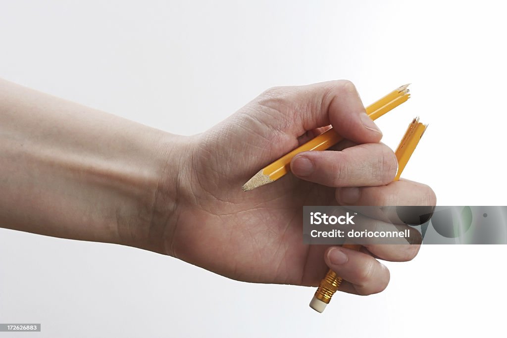 Frustracja, ołówek i - Zbiór zdjęć royalty-free (Kostka - Ręka człowieka)