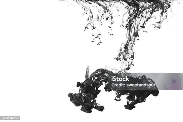 Large Ink Drop Stock Photo - Download Image Now - Black Color, Drop, Water