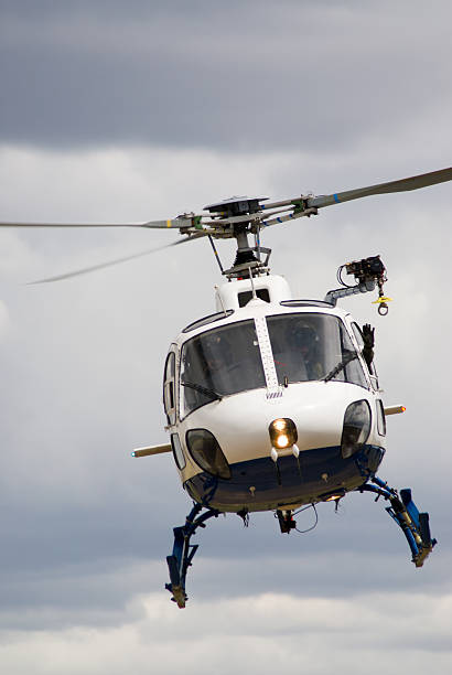 Helicóptero da frente - fotografia de stock